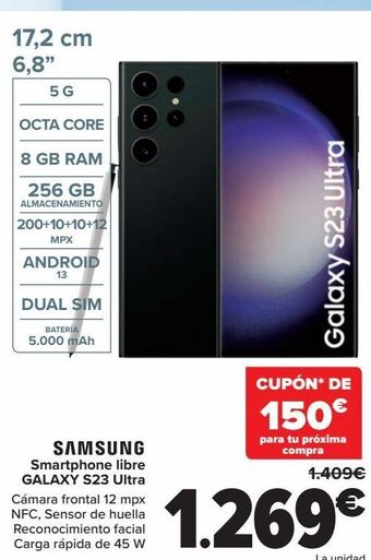 Carrefour Smartphones libre galaxy s23 ultra samsung oferta