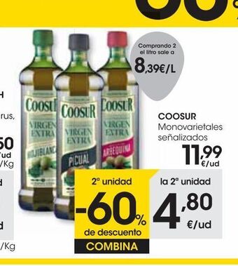 Eroski Coosur aceite virgen extra hojiblanca 1 l oferta