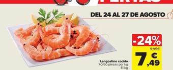 Carrefour Market Langostino cocido oferta