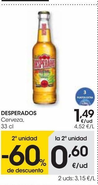Eroski Desperados cerveza 0,33 l oferta