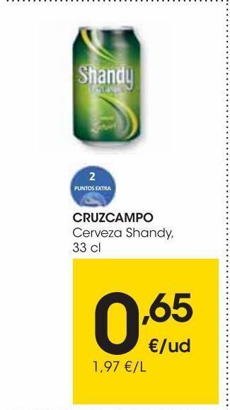 Eroski Cruzcampo cerveza shandy 0,33 l oferta