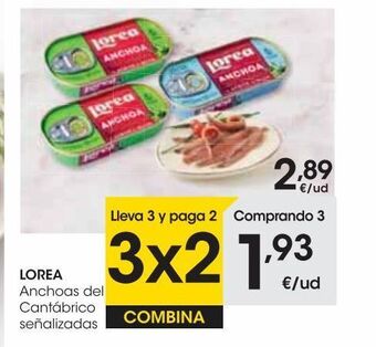 Eroski Lorea anchoa del cantábrico en aceite de oliva 30 g oferta