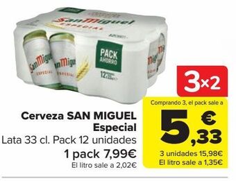 Carrefour Market Cerveza san miguel especial oferta