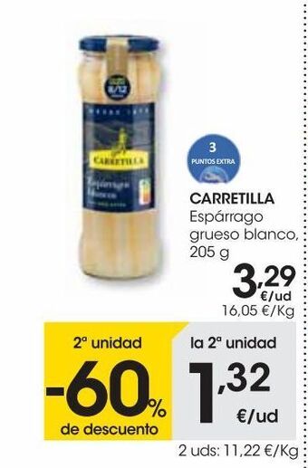 Eroski Carretilla espárrago grueso blanco 205 g oferta