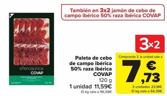 Carrefour Market Paleta de cebo de campo ibérica 50% raza ibérica covap oferta