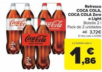 Carrefour Market Refresco coca cola, coca cola zero o light oferta
