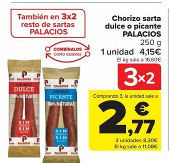 Carrefour Market Chorizo sarta dulce o picante palacios oferta