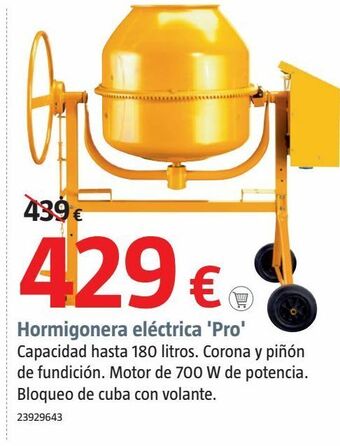 Bauhaus Hormigonera eléctrica oferta