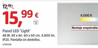 Bauhaus Lámpara led oferta