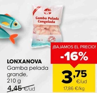 Autoservicios Familia Gambas peladas lonxanova oferta