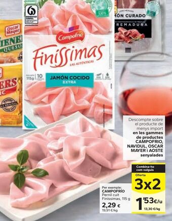 Caprabo Jamón cocido extra campofrío oferta