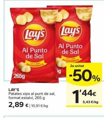 Caprabo Patatas fritas lay's oferta