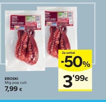 Caprabo Pulpo cocido eroski oferta