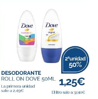 Supermercados La Despensa DESODORANTE ROLL ON DOVE 50ML oferta
