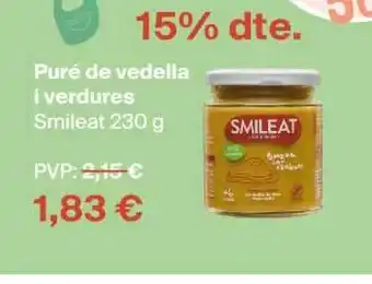 Veritas Puré de vedella i verdures Smileat 230 g oferta