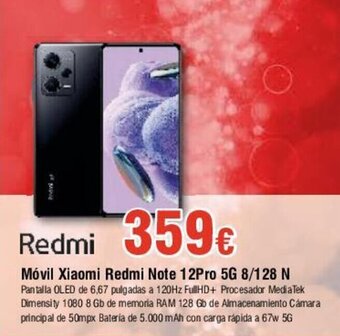 FROIZ Móvil Xiaomi Redmi Note 12Pro 5G 8/128 N oferta