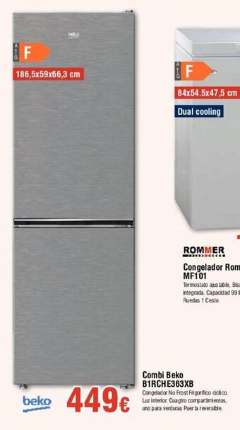 FROIZ Combi Beko B1RCHE363XB oferta