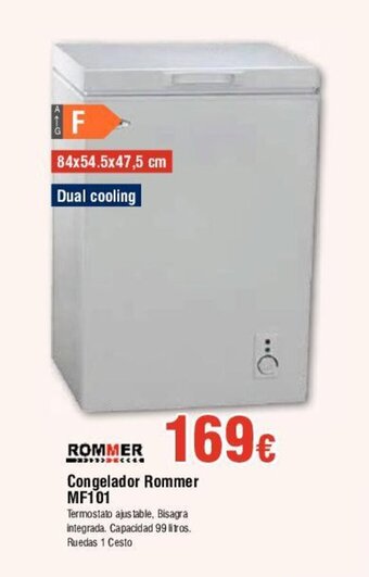 FROIZ Congelador Rommer MF101 oferta