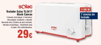 FROIZ Tostador Solac TL5417 Blank Canvas oferta