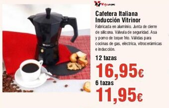 FROIZ Cafetera Italiana Inducción Vitrinor oferta