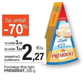 BonpreuEsclat Formatge Brie light PRÉSIDENT, 200 g oferta