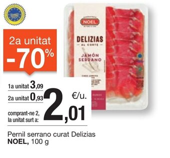 BonpreuEsclat Pernil serrano curat Delizias NOEL, 100 g oferta