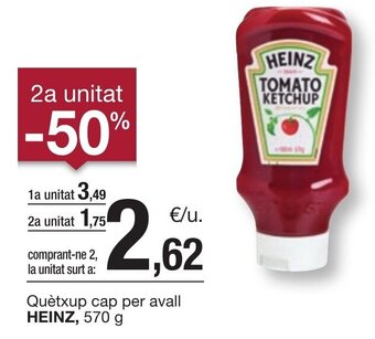 BonpreuEsclat Quètxup cap per avall HEINZ, 570 g oferta
