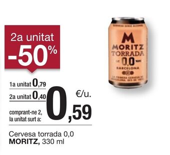 BonpreuEsclat Cervesa torrada 0,0 MORITZ, 330 ml oferta