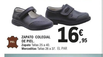 E.Leclerc ZAPATO COLEGIAL DE PIEL. oferta