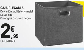 E.Leclerc CAJA PLEGABLE. De cartón, poliéster y metal. oferta