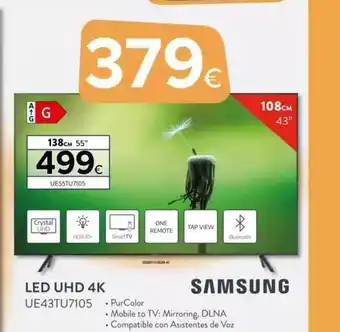 Tien 21 Samsung LED UHD 4K UE43TU7105 oferta