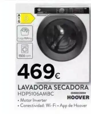 Tien 21 Hoover Lavadora Secadora HDP5106AMBC oferta