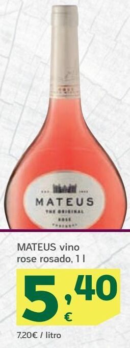 HiperDino Vino rosado mateus oferta