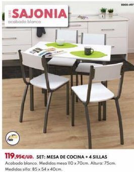BricoCentro Mesa de cocina blanco oferta