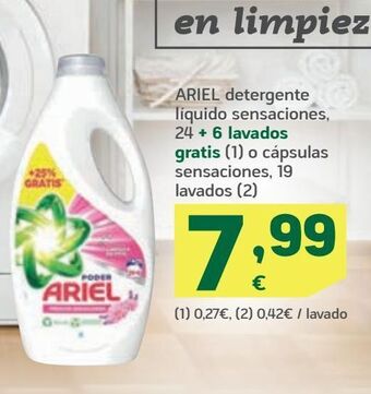 HiperDino Detergente ariel oferta