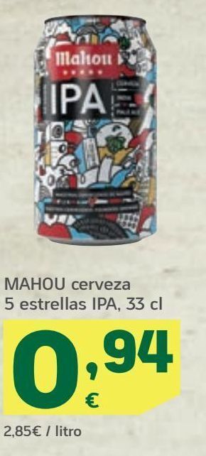 HiperDino Cerveza mahou oferta