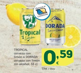 HiperDino Cerveza tropical oferta