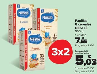 Carrefour Papillas 8 cereales nestlé oferta