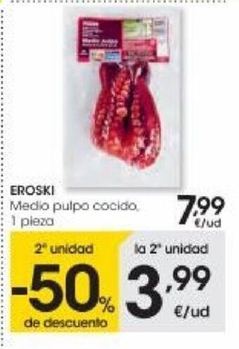 Aliprox EROSKI Medio pulpo cocido oferta