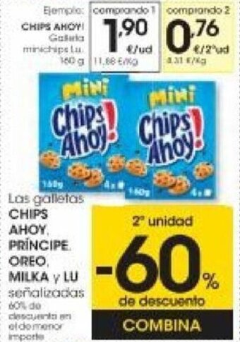 CHIPS AHOY, PRÍNCIPE OREO Milka y LU