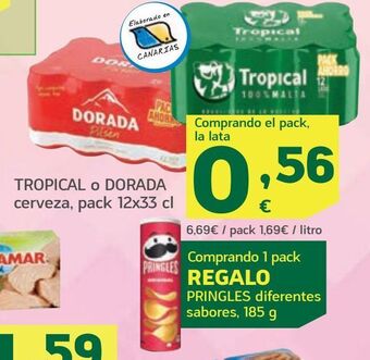 HiperDino Cerveza tropical oferta