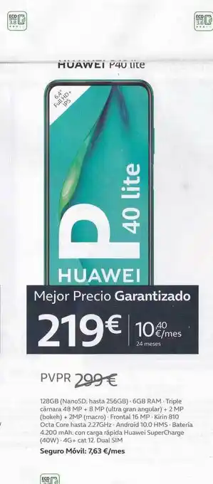 Movistar Huawei P40 Lite oferta