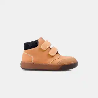 Decathlon Botines garvalin bajos de piel de niños en marrón con velcro oferta