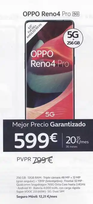 Movistar Oppo Reno4 Pro 5G oferta
