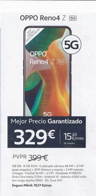 Movistar Oppo Reno4 Z 5G oferta