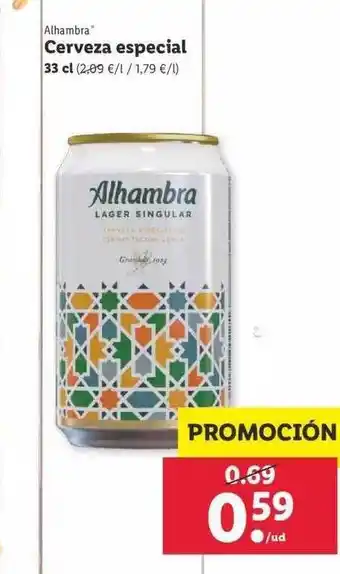 Lidl Alhambra Cerveza especial 33cl oferta