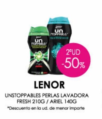 LENOR UNSTOPPABLES PERLAS LAVADORA FRESH 210G / ARIEL 140G