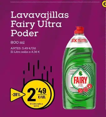 AhorraMas Fairy Ultra Poder Lavavajillas 800ml oferta