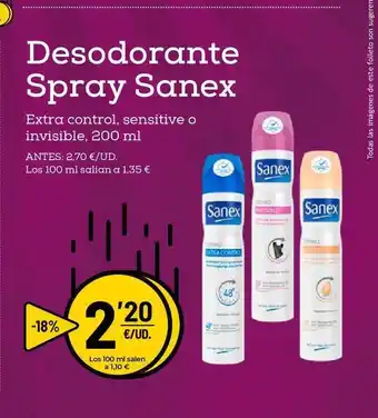 AhorraMas Sanex Desodorante Spray 200ml oferta