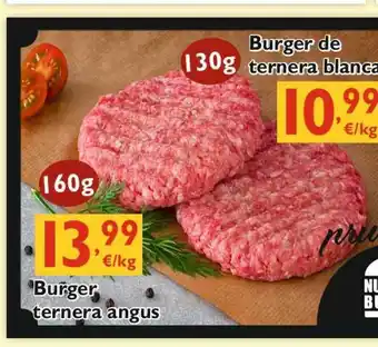 Supermercados La Despensa Burger de ternera blanca 130g ∕ Burger ternera angus 160g oferta